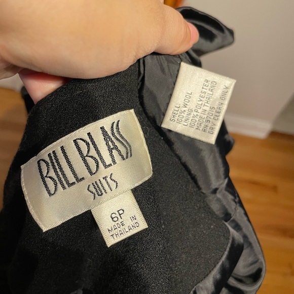 Vintage y2k Bill Blass Wool Zip Mock Fit Flare Ligh weight Work Winter Fall Rave - Picture 7 of 7